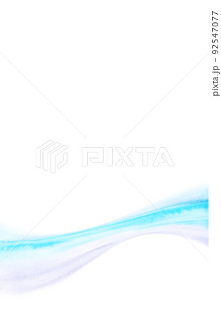 虹色ライン　背景素材　水彩イラスト 92547077