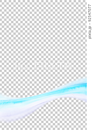 虹色ライン　背景素材　水彩イラスト 92547077