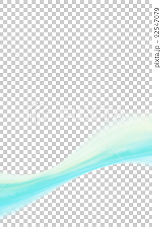 虹色ライン　背景素材　水彩イラスト 92547079