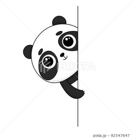 Panda bear sketch black illustration art' Sticker | Spreadshirt