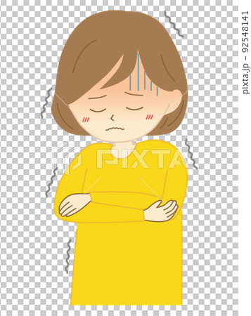 悪寒がする女性 92548141