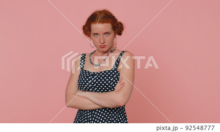 Woman feeling hopelessness and loneliness, nervous breakdown, loses, bad fortune, loss, unlucky news 92548777