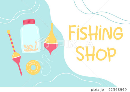 Fishing shop. Flyer for a fishing store. 92548949