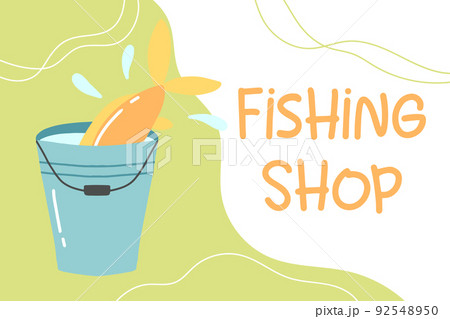 Fishing shop. Flyer for a fishing store. Fishing shop. Flyer for a fishing store. 92548950