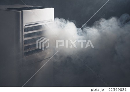 air filtration system removes smoke, close-up view to the air inlet louvers air filtration system removes smoke, close-up view to the air inlet louvers 92549021