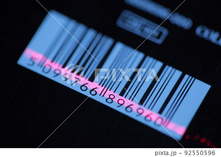 barcode with red laser strip barcode with red laser strip 92550596
