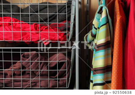 different colour clothes closeup different colour clothes closeup 92550638