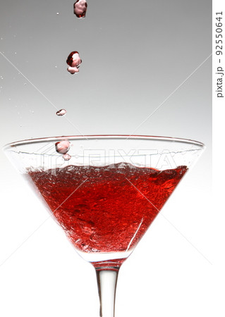 red cocktail on white 92550641