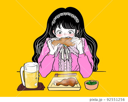 かわいい女の子のメンタル維持法のイラスト素材 かわいい女の子のメンタル維持法のイラスト素材