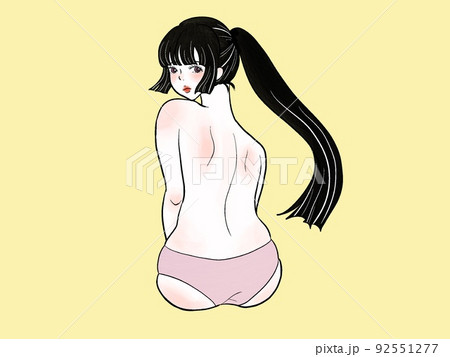 振り向き女の子 振り向き女の子 92551277