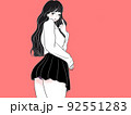 太もも強調女の子 92551283