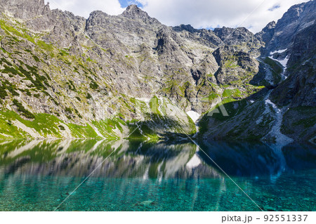 Black Lake is a mountain lake on the Polish side of Mount Rysy in the Tatra mountains 92551337