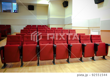 red chairs in the cinema hall red chairs in the cinema hall 92551544