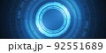 Abstract circle digital background, smart lens technology, overlap layer, design concept 92551689