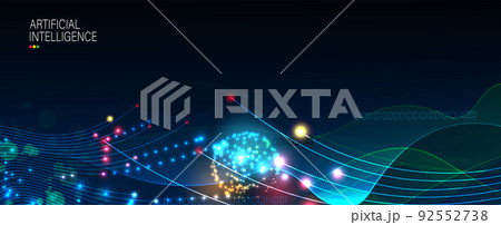 Conceptual technology illustration of artificial intelligence Conceptual technology illustration of artificial intelligence 92552738