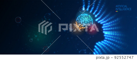 Conceptual technology illustration of artificial intelligence 92552747