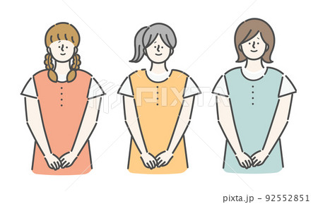 若い保育士　女性　イラスト 92552851