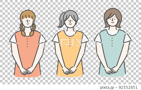 若い保育士　女性　イラスト 92552851