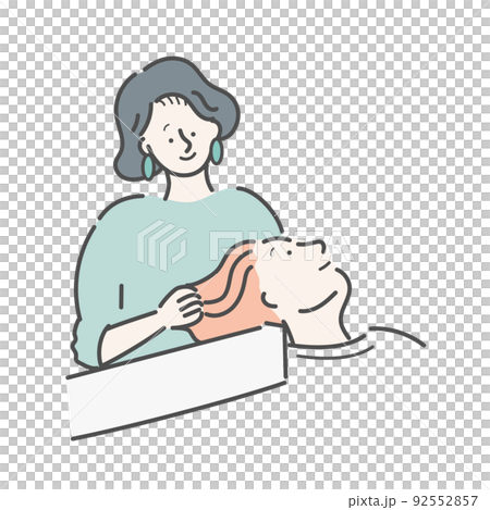 Hairdresser hairdresser beauty salon female illustration 92552857