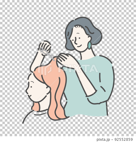 美髮師美髮師美容院女插畫 92552859