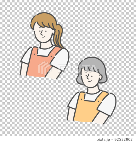 年輕的幼兒園老師女插畫 92552902