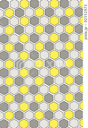 Honeycomb seamless pattern. Colors: gray, yellow, white Honeycomb seamless pattern. Colors: gray, yellow, white 92552973