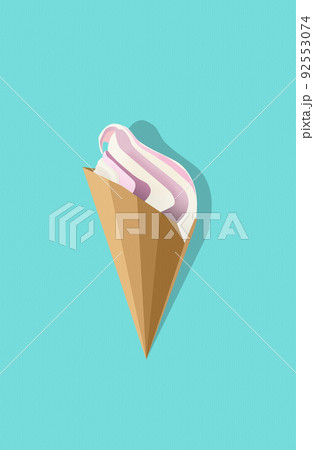 Stylish pattern with ice cream 92553074