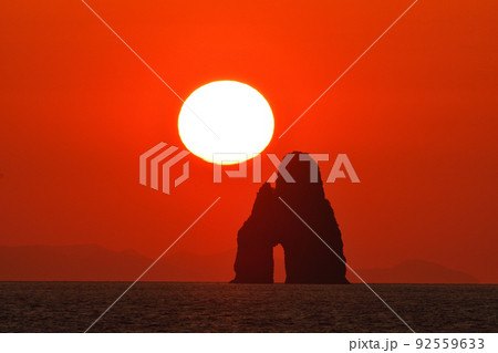 五島灘、角力灘、大角力の夕景 92559633