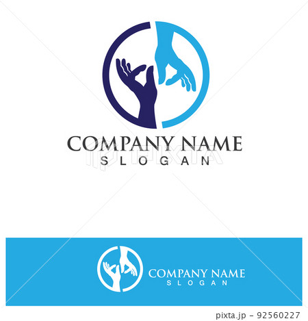 Hand help logo and symbols template icons app 92560227