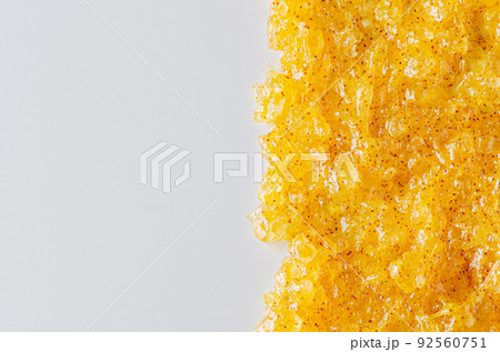 Body scrub. Cosmetic product for rejuvenation and regeneration of the skin. Copy space Body scrub. Cosmetic product for rejuvenation and regeneration of the skin. Copy space 92560751