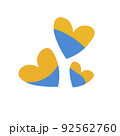 Heart shape ukranian flag Love Ukraine illustration 92562760