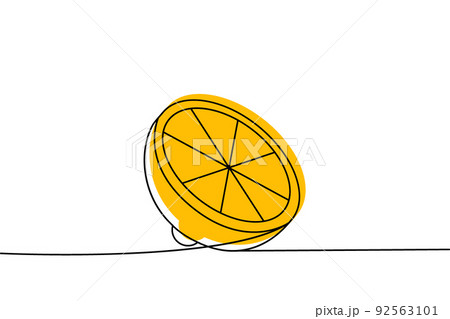 Set of Lemon one line colored continuous drawing. Lemon continuous one line colorful set illustration. Vector minimalist linear illustration. Set of Lemon one line colored continuous drawing. Lemon continuous one line colorful set illustration. Vector minimalist linear illustration. 92563101
