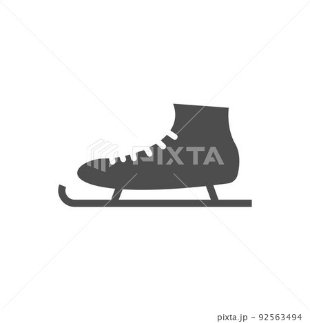 Ice skate shoes icon logo illustration template 92563494