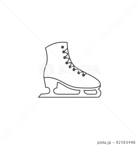 Ice skate shoes icon logo illustration template Ice skate shoes icon logo illustration template 92563496