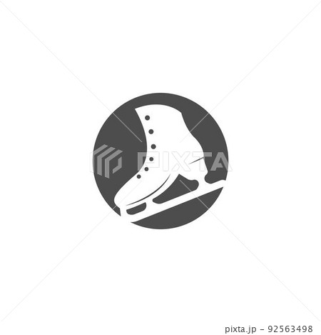 Ice skate shoes icon logo illustration template 92563498