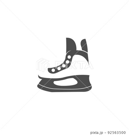 Ice skate shoes icon logo illustration template 92563500
