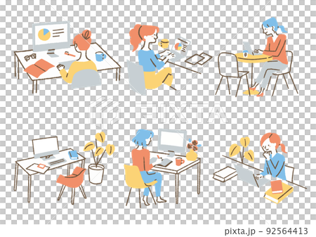 Women in school and working age_set_color 92564413