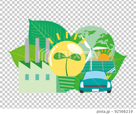 グリーントランスフォーメーションのイメージイラスト グリーントランスフォーメーションのイメージイラスト 92566219