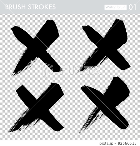バツ・×・筆（手書き） 92566513