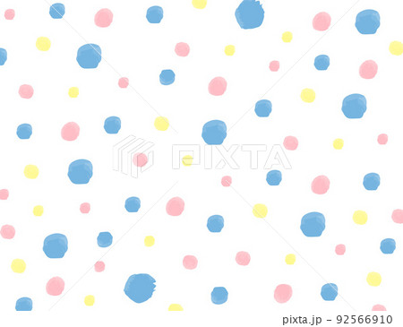 水彩水玉の背景イラスト 92566910