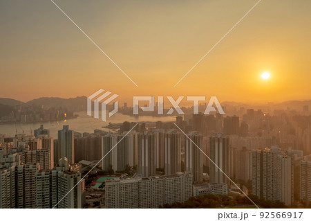 the view of Hong Kong and Kowloon from black hill 6 May 2022 92566917