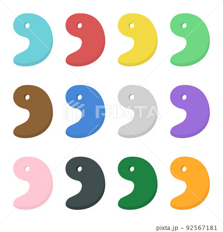 勾玉のイラストセット 92567181