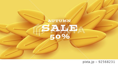 Autumn sale background with 3d leaves spreading from the center Autumn sale background with 3d leaves spreading from the center 92568231
