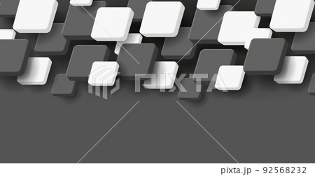 white and black 3d cubes overlaying and creating texture 92568232