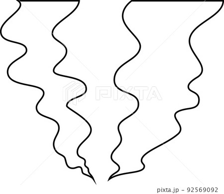 平面的な煙のイラスト 平面的な煙のイラスト 92569092