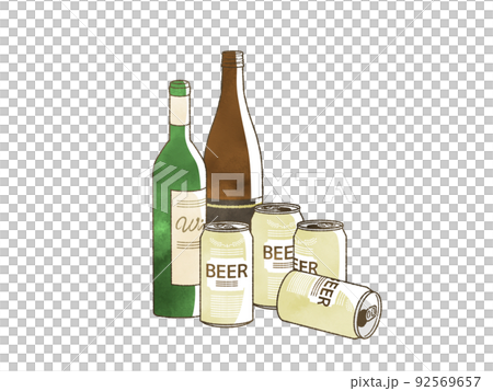 酒の空き缶や空き瓶 92569657