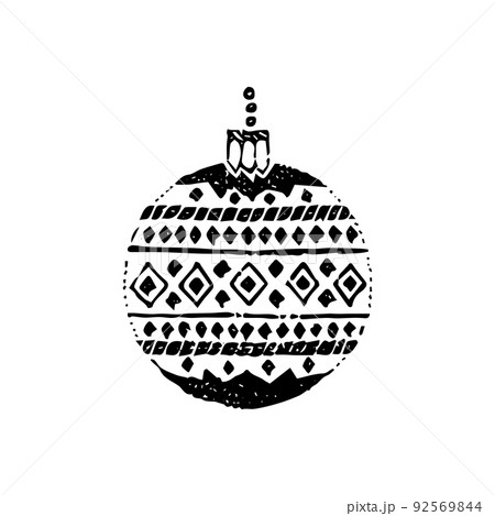 Decorative Christmas Ball Black Dotwork Decorative Christmas Ball Black Dotwork 92569844