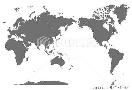 世界地図、六大陸、大平洋 世界地図、六大陸、大平洋 92571432