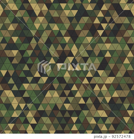 Vector trendy low poly seamless pattern. Camouflage polygonal background 92572478