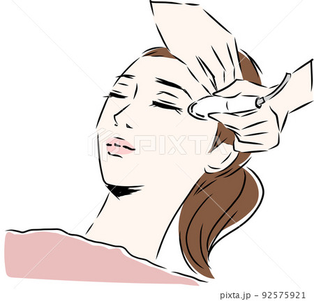 目の治療を受ける女性 目の治療を受ける女性 92575921